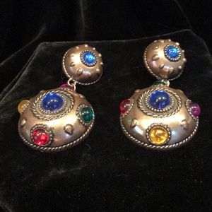 Pair of clip-on costume earrings